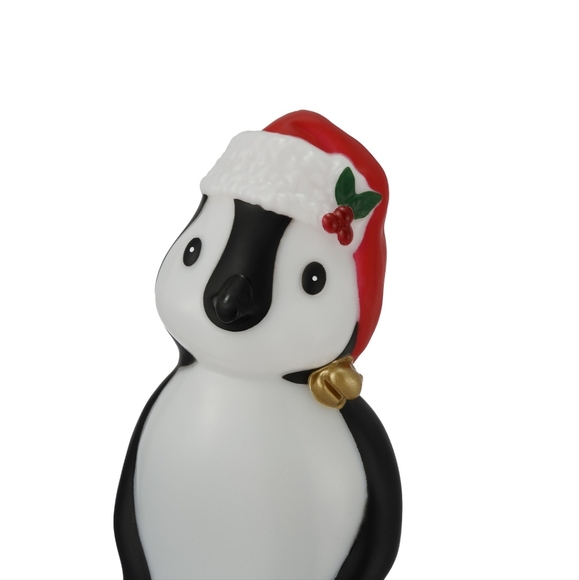Holiday Time LED Black and White Penguin Plastic Blow Mold Tabletop 11 inch - Picture 5 of 5